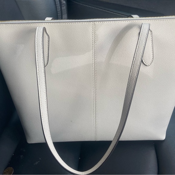 Coach Off-White Leather Tote - Picture 6 of 6